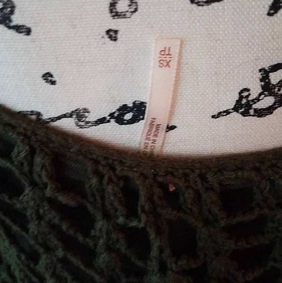 Free People dark army green crochet dress - Picture 11 of 12